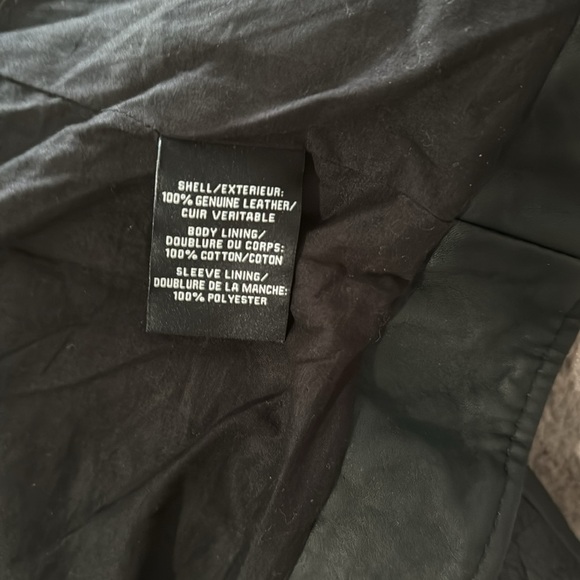 7 for All mankind leather motorcycle jacket. - Picture 7 of 11